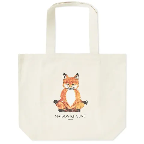 Maison Kitsuné Lotus Fox Tote Bag