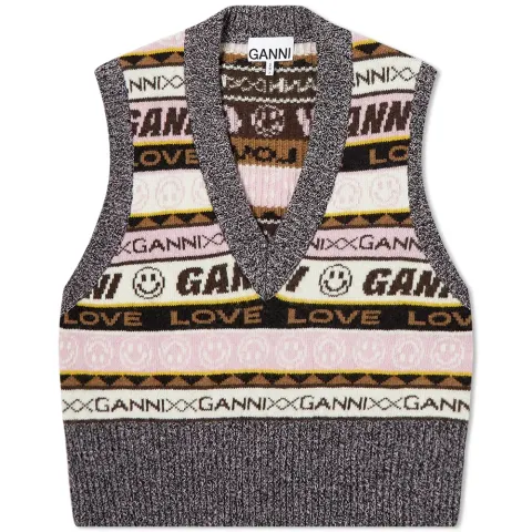 Graphic V-Neck Vest