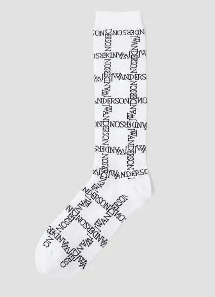 Logo Grid Long Socks