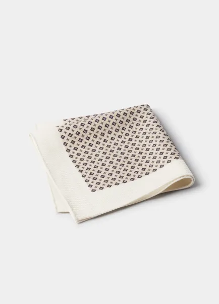 Floral Wool Pocket Square