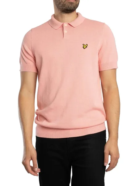 Lyle & Scott Cotton Short Sleeve Knitted Polo Shirt