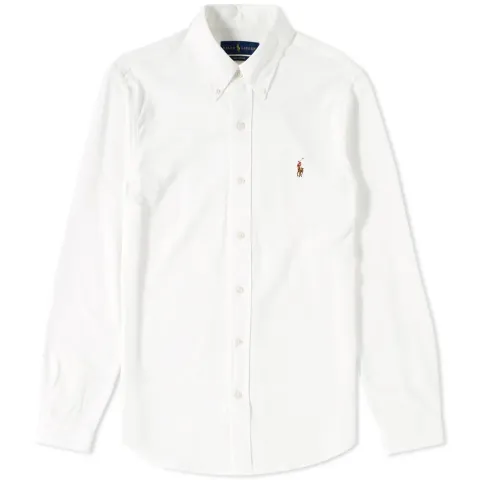 Slim Fit Button Down Pique Shirt