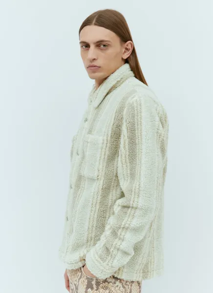 Stripe Sherpa Teddy Shirt