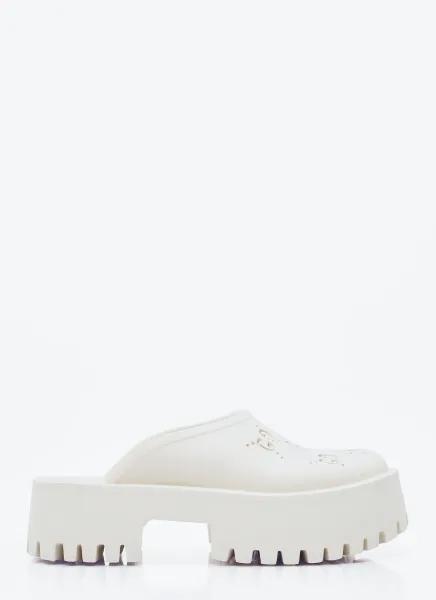 Perforated G Platform Mules