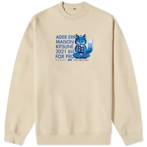 Maison Kitsuné X ADER error Meditation Fox Crew Sweat