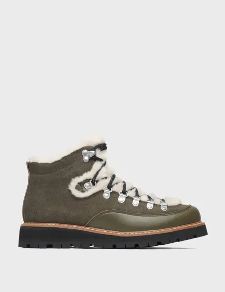 Merrell Sugarloaf Mid Lace Cozy Waterproof Boots Dark Green Mix