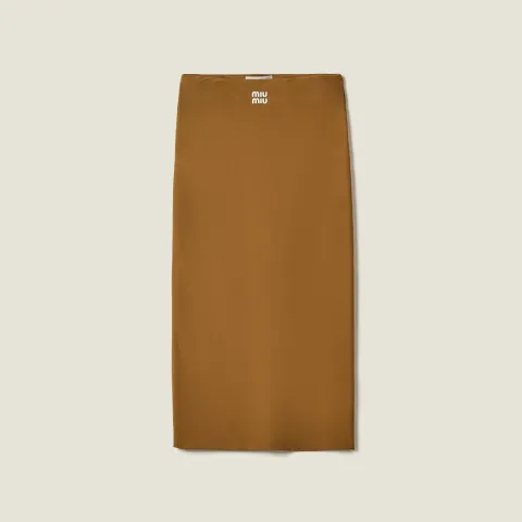 Stretch jersey skirt