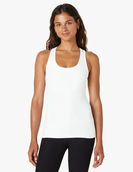 Beyond Yoga Spacedye Step Up Racer Back Vest Top Black/Grey