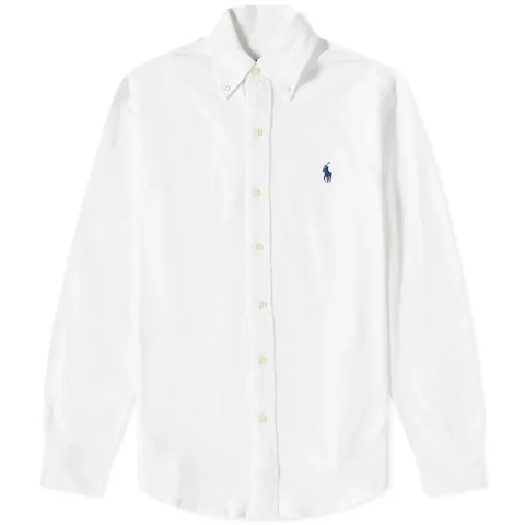 Slim Fit Button Down Pique Shirt