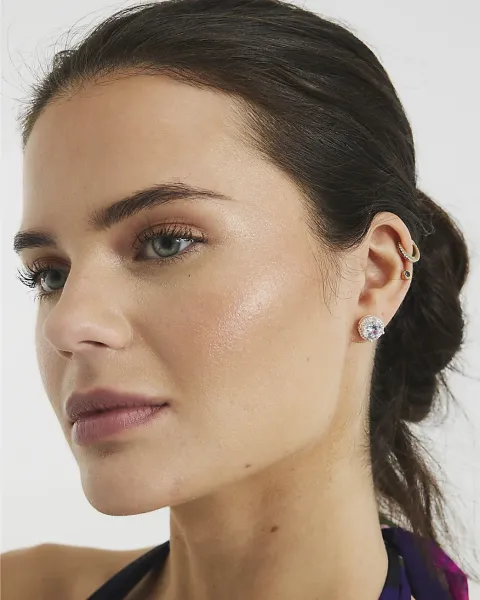 River Island Halo Stud Earrings