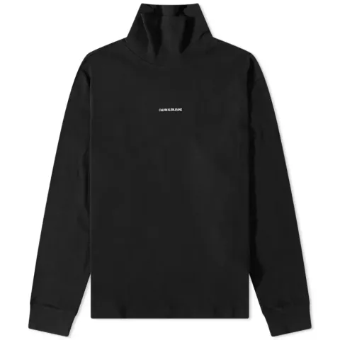 Micro Branding Funnel Neck T-Shirt