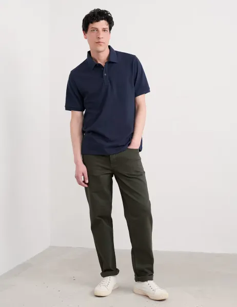 Seasalt Cornwall Pure Cotton Polo Shirt Navy