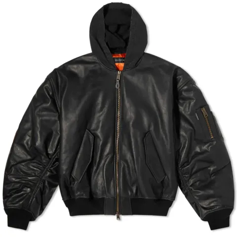 Classic Leather Bomber Jacket