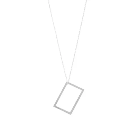 Large Rectangle Pendant Necklace