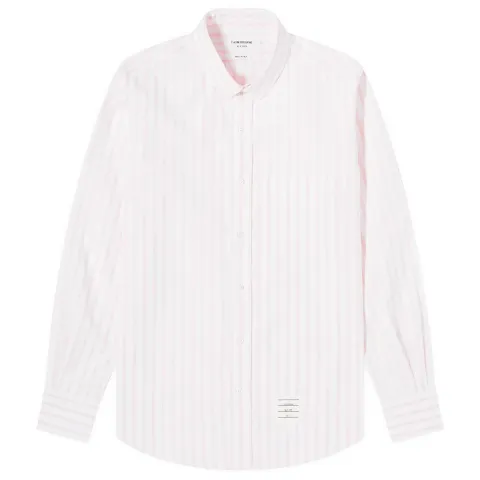 Round Collar Stripe Oxford Shirt