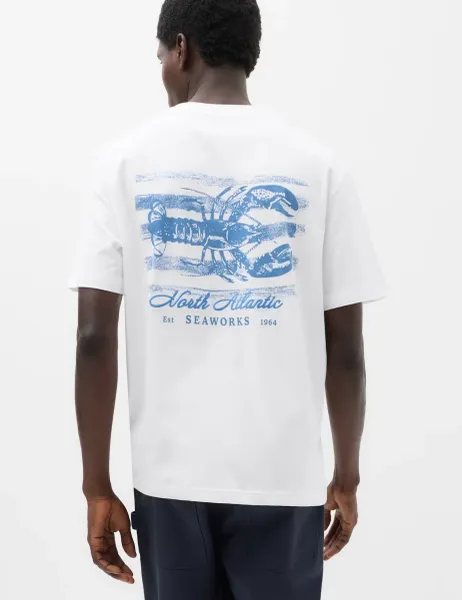 Marks & Spencer Pure Cotton Graphic T-Shirt White