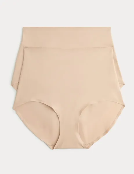 Body by M&S 2 Pack Body Invisibles No VPL Shaping Briefs Opal