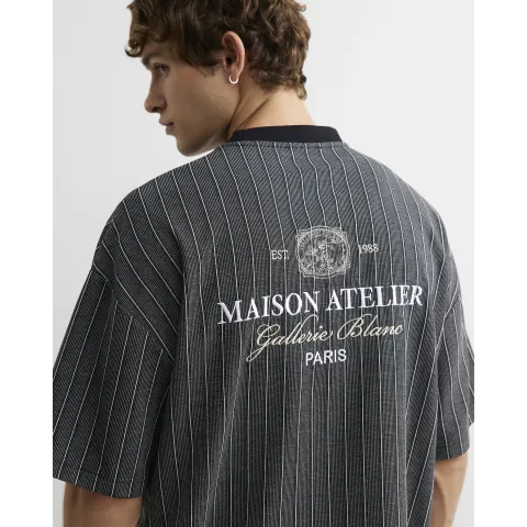 River Island Cotton Stripe Maison T-Shirt