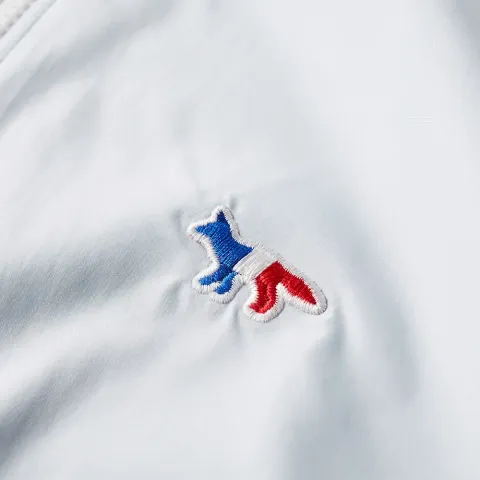 Maison Kitsuné Striped Text Windbreaker
