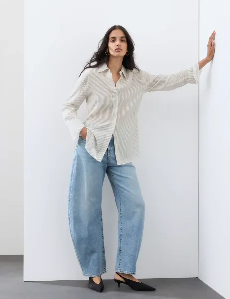 Autograph Pure Silk Shirt White Mix