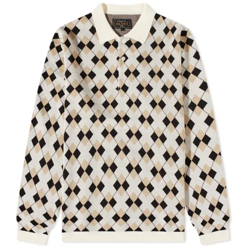 Argyle 14G Knit Polo