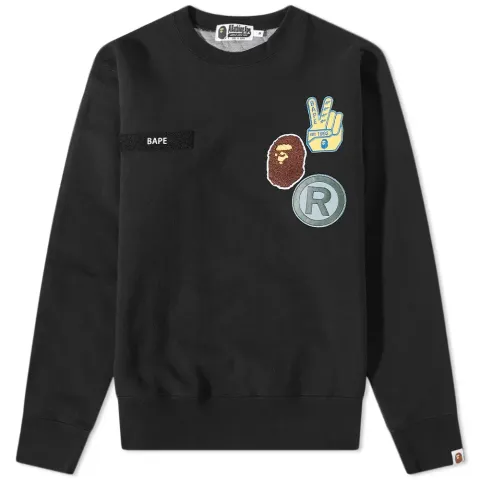 BAPE STA Jacquard Relaxed Fit Crew Sweat