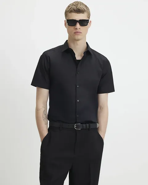 River Island Slim Fit Short Sleeve Shirt