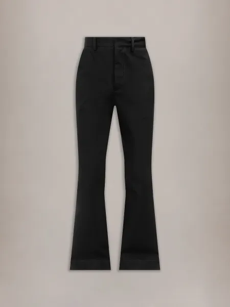 CHINO KICK FLARE - BLACK