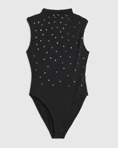 River Island Petite Sleeveless Studded Bodysuit