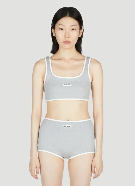 Logo Rib Crop Top