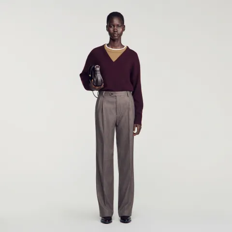 SANDRO Wool suit trousers