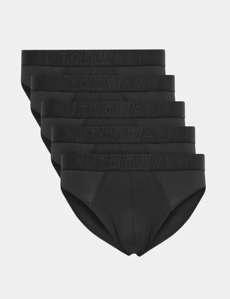 Autograph 5 Pack Supersoft Mid Briefs Black Mix