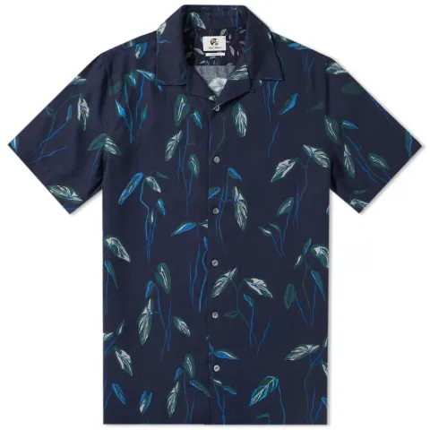 Botanical Print Short Sleeve Shirt
