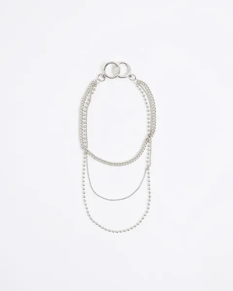 River Island Rhodium Multi Row Trousers Chain