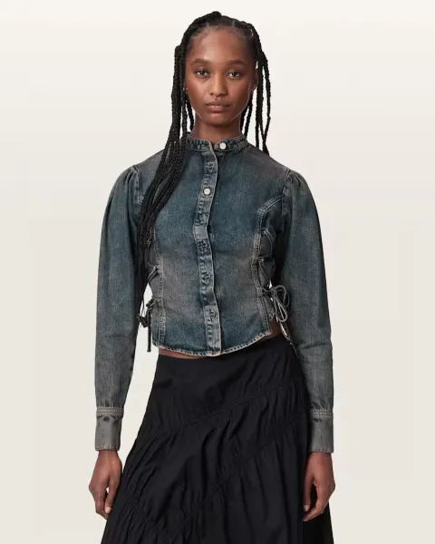 Evanna Denim Fitted Shirt