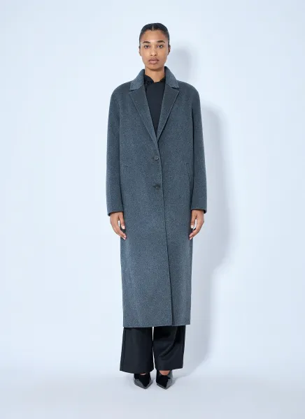 Double-Faced Wool Long Coat
