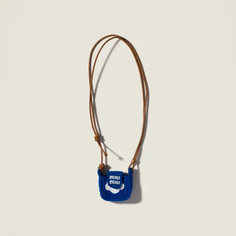 Crochet earbud pouch