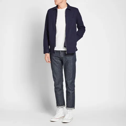 Jens Zip Cotton Wool Shirt Jacket