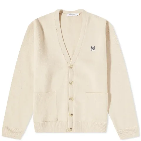 Grey Fox Head Patch Relaxed Cardigan