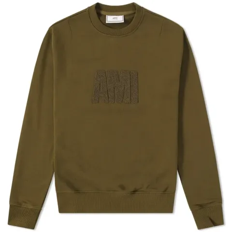 AMI Collegiate Patched Tonal Logo Sweat