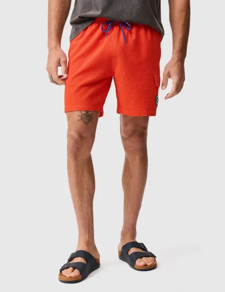 Rodd & Gunn Textured Swim Shorts Orange