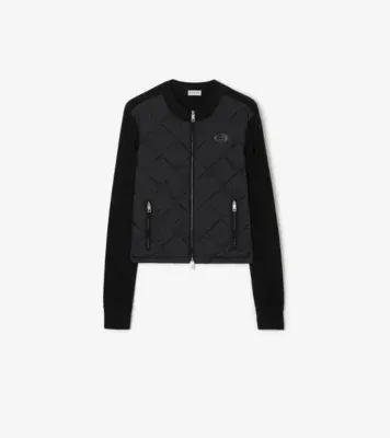 Quilted Nylon and Wool Fulbrook Jacket in Black