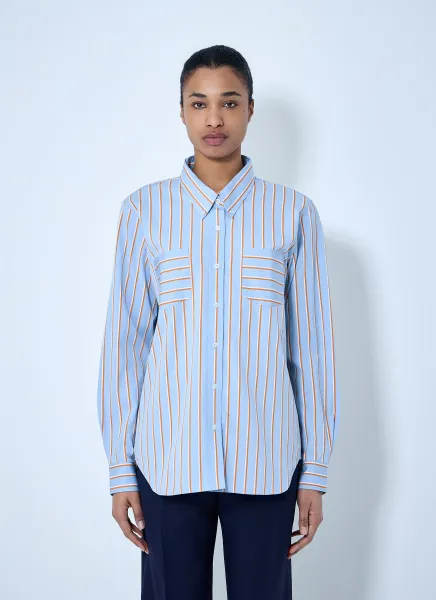 Striped Cotton Poplin Shirt