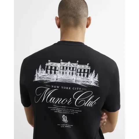 River Island Regular Fit Cotton Manor Club T-Shirt