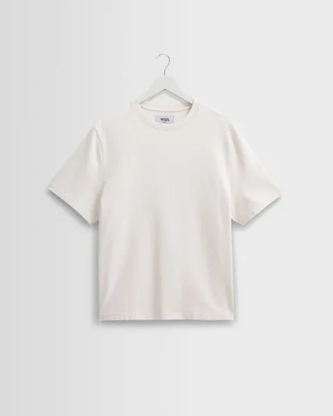 Dean - Ecru Textured Organic Cotton t-Shirt