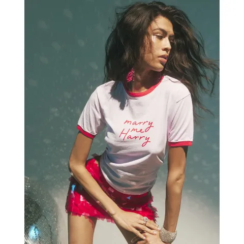 River Island Cotton Marry Me Harry Ringer T-Shirt