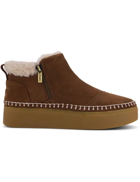 TOMS Suede Platform High Top Trainers Dark Brown