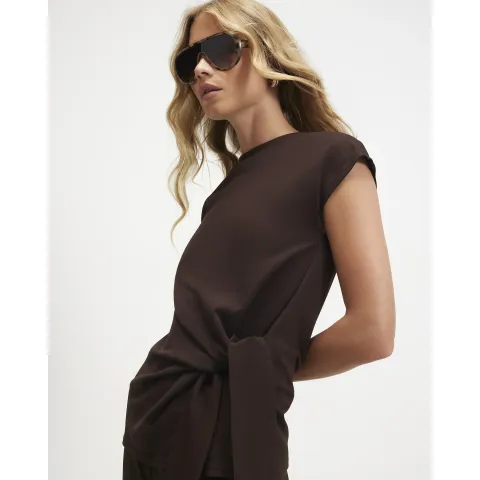 River Island Sleeveless Tie Side Top