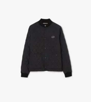 Quilted Nylon Jacket in Black