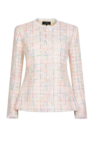 Ginette Jacket in Cream/Multi Tweed